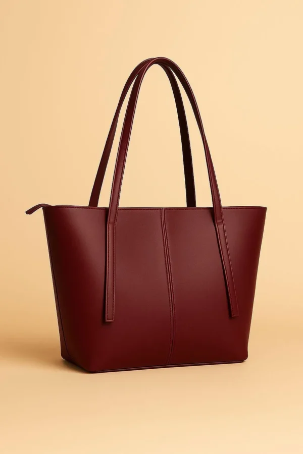 ZEENORA Brown Rexine Tote Bag for Girls School Office Use