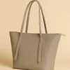 ZEENORA Brown Rexine Tote Bag for Girls School Office Use