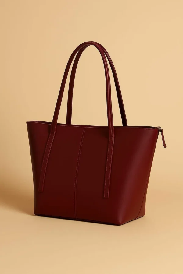 ZEENORA Brown Rexine Tote Bag for Girls School Office Use