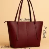 ZEENORA Brown Rexine Tote Bag for Girls School Office Use